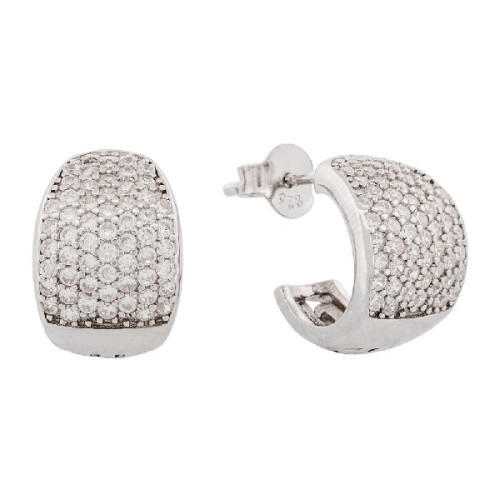 PENDIENTE ARO ANCHO CZ PRESION - PE6642R