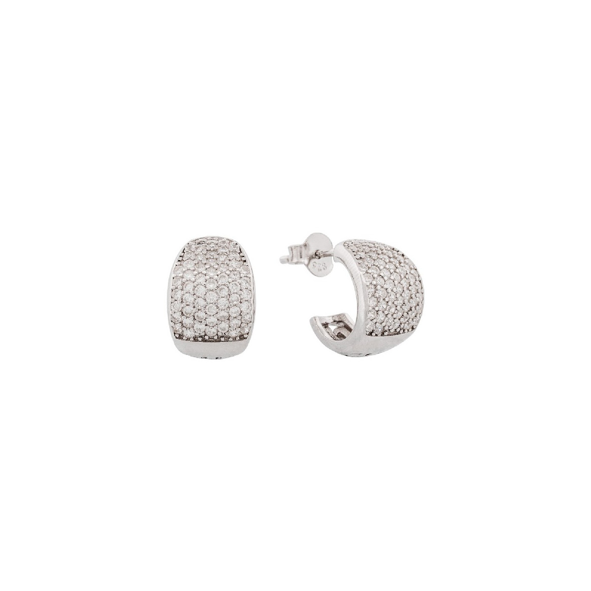 PENDIENTE ARO ANCHO CZ PRESION - PE6642R