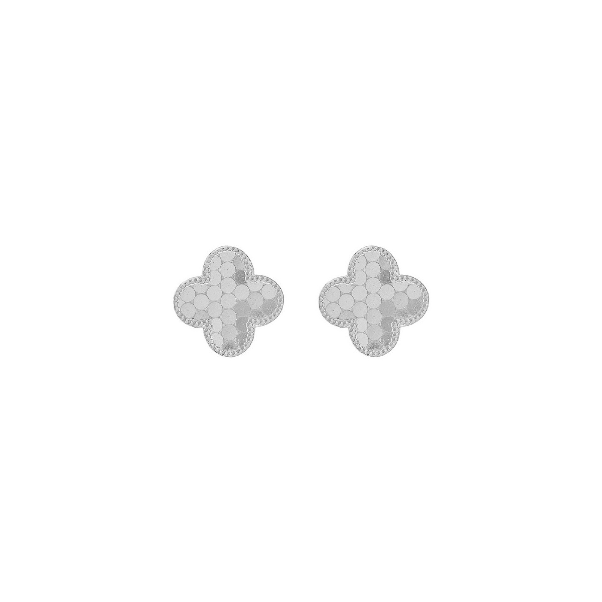 PENDIENTE TREBOL 4 HOJAS FACETADA - PE6645R