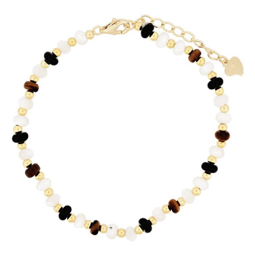 PULSERA NACAR + PIEDRAS - PU5745CH