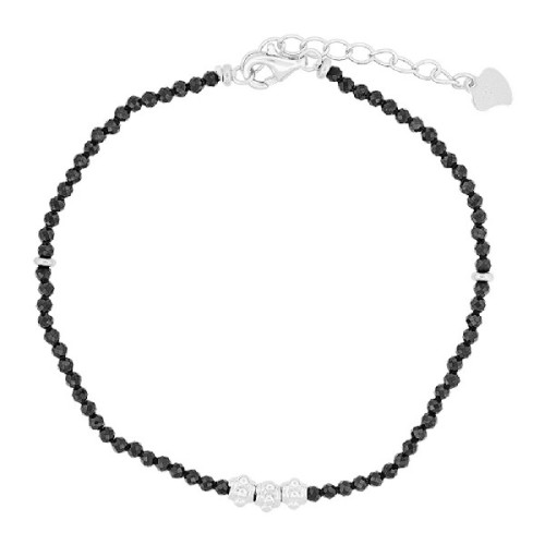 PULSERA BOLAS NEGRAS FACETADAS - PU5747R/10
