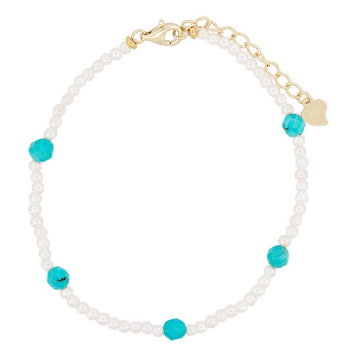 PULSERA PERLAS + TURQUESA  - PU5748CH/36