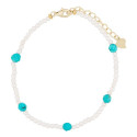PULSERA PERLAS + TURQUESA  - PU5748CH/36
