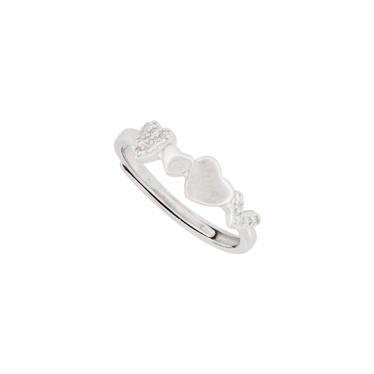 SORTIJA CORAZONES LISOS Y CON CZ - SO1635R