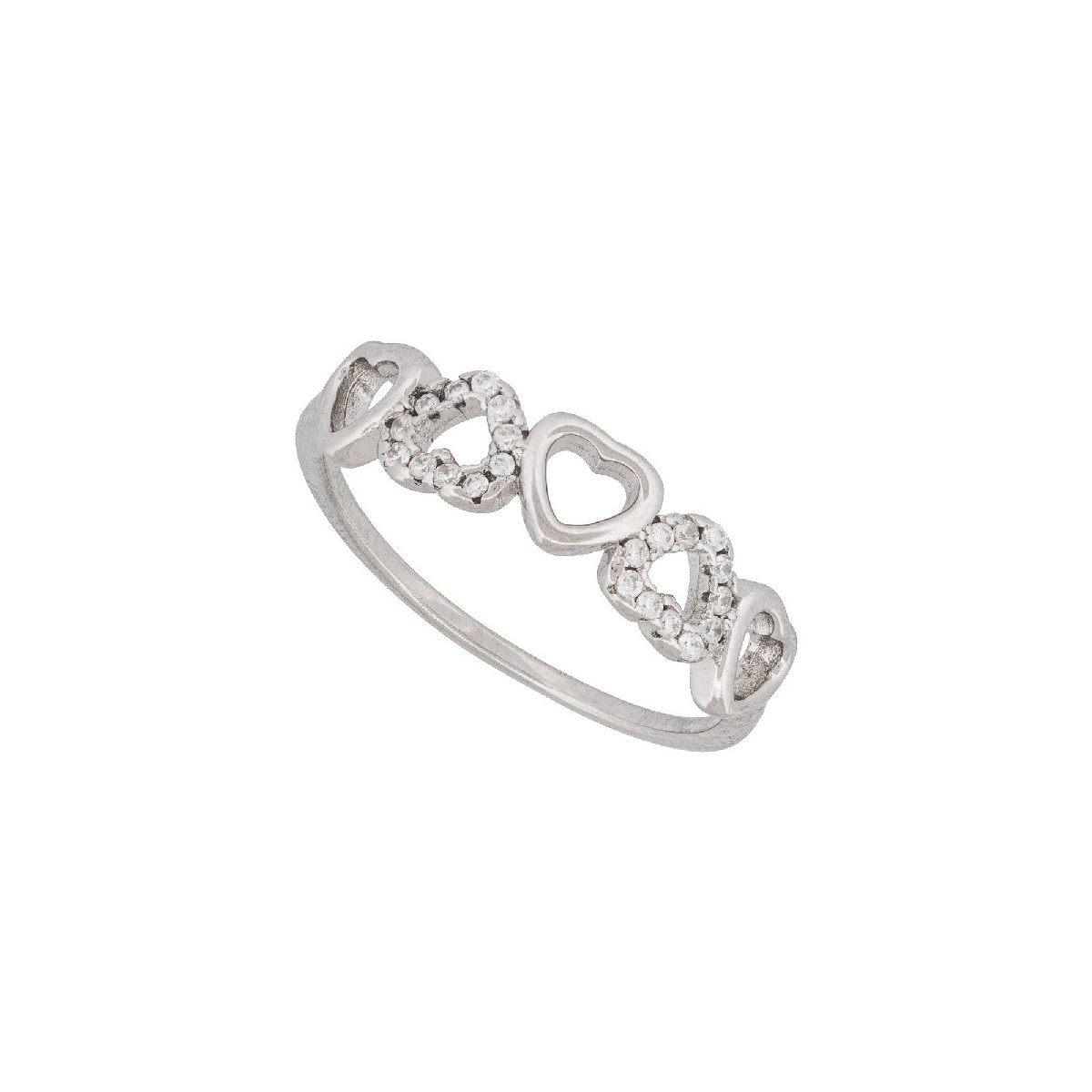 SORTIJA CORAZONES CALADOS CON CZ - SO1637R