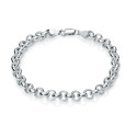 PULSERA ROLO HUECA 5 RODIO - PU3860R