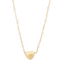 GARG. CADENA CON PERLAS CORAZON HUECO - GA1900CH