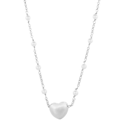 GARG. CADENA CON PERLAS CORAZON HUECO - GA1900R