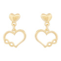 P.CORAZON LISO + CORAZON INFINITO CALADO - PE6677CH