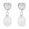 PEND. CORAZON CZ + PERLA NATURAL - PE6678R