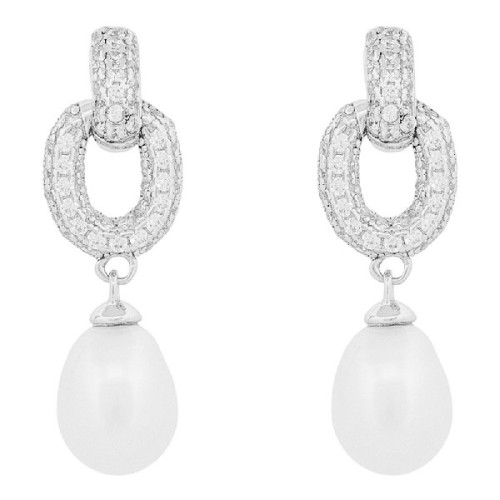 PEND. ESLABON CZ + PERLA NATURAL ABAJO - PE6679R