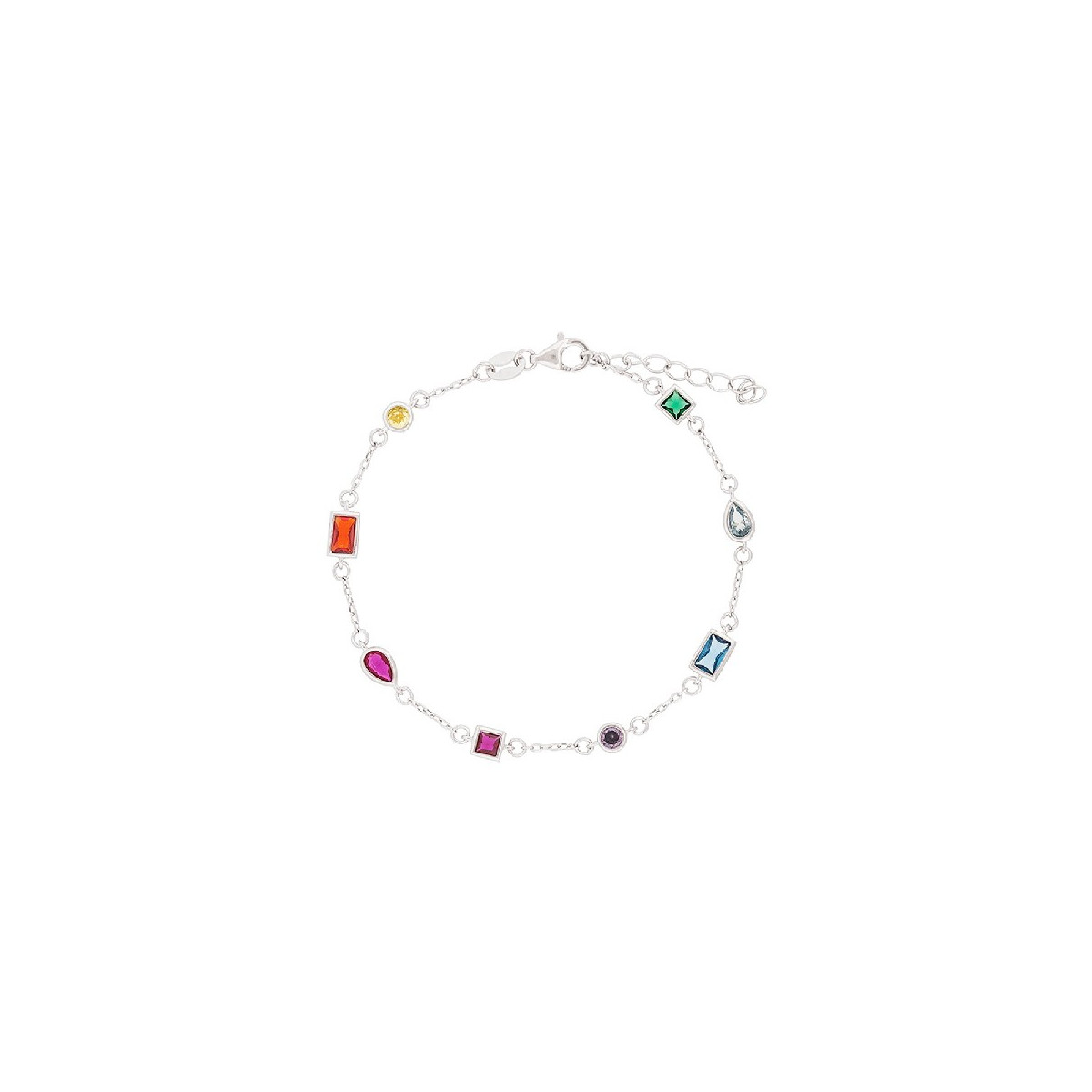 PULSERA CZ EN LINEA VARIAS FORMAS - PU5645R/24