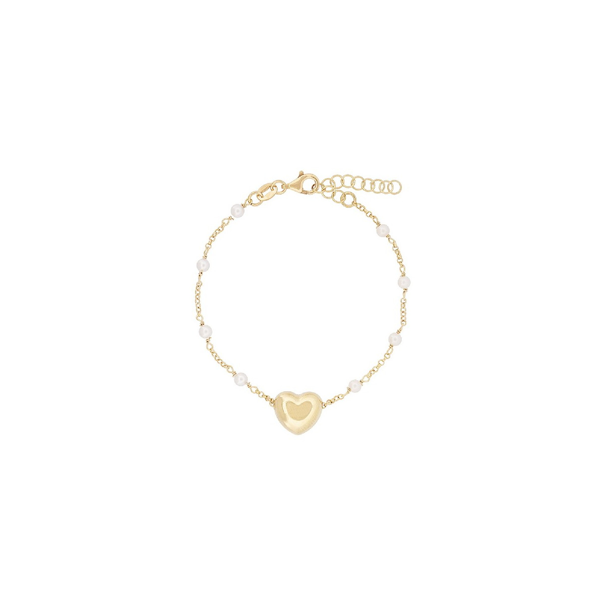 PUL. CADENA CON PERLAS CENTRO CORAZON - PU5795CH