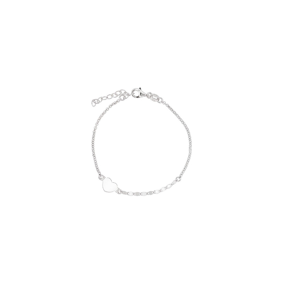 PUL. CORAZON LISO + CADENA FANTASIA - PU5814R