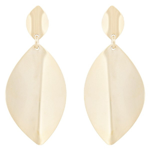 PENDIENTE DOBLE HOJA DOBLADA - PE6702CH
