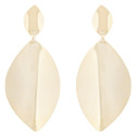 PENDIENTE DOBLE HOJA DOBLADA - PE6702CH