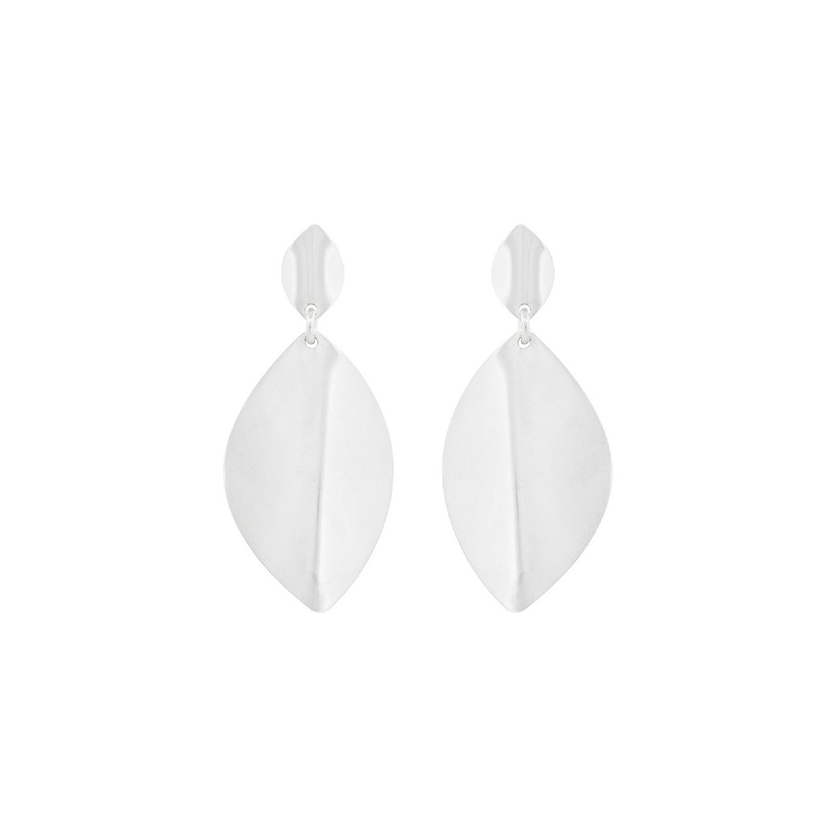 PENDIENTE DOBLE HOJA DOBLADA - PE6702R
