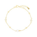 PULSERA CIRCULO CZ CON PERLA - PU5846CH