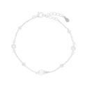 PULSERA CIRCULO CZ CON PERLA - PU5846R