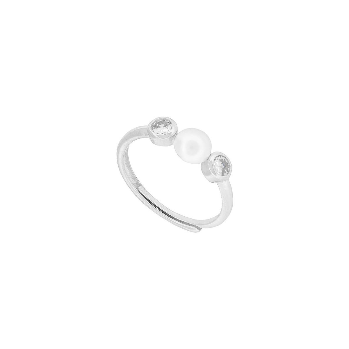 SORTIJA CIRCULO CZ CON PERLA - SO1649R