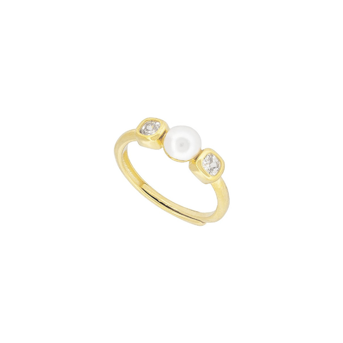 SORTIJA CUADRADO CZ CON PERLA - SO1650CH