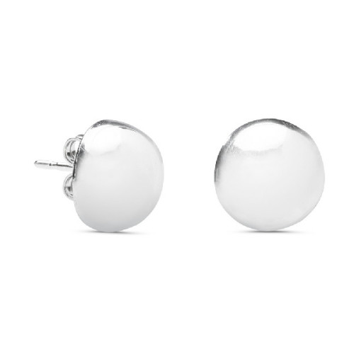 PENDIENTE M/BOLA PLATA 14MM - PE2364
