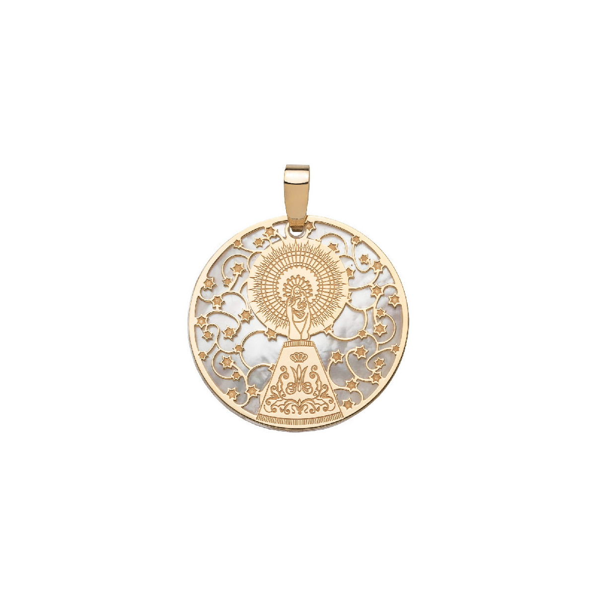 COLGANTE VIRGEN DEL PILAR NACAR 40MM - CO2792CH COLGANTE VIRGEN DEL PILAR NACAR 40MM - CO2792CH