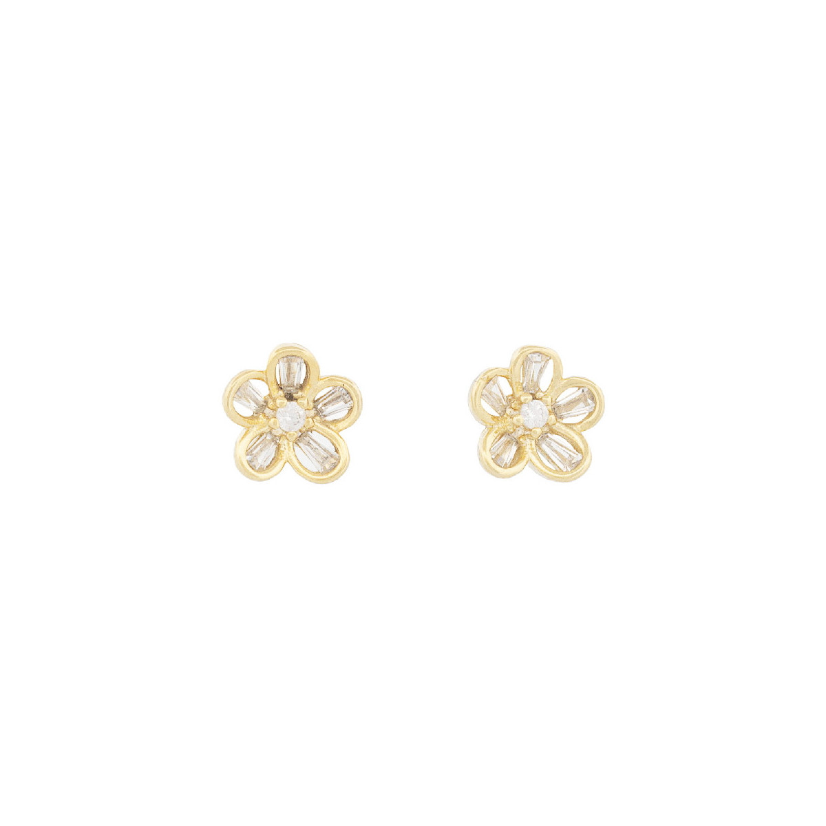 PENDIENTE FLOR CON CZ - PE6720CH