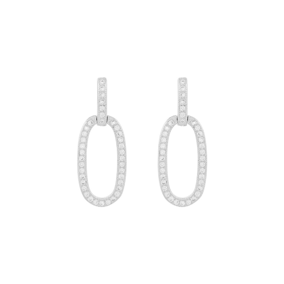 PENDIENTE BARRA CZ + OVAL CZ - PE6722R