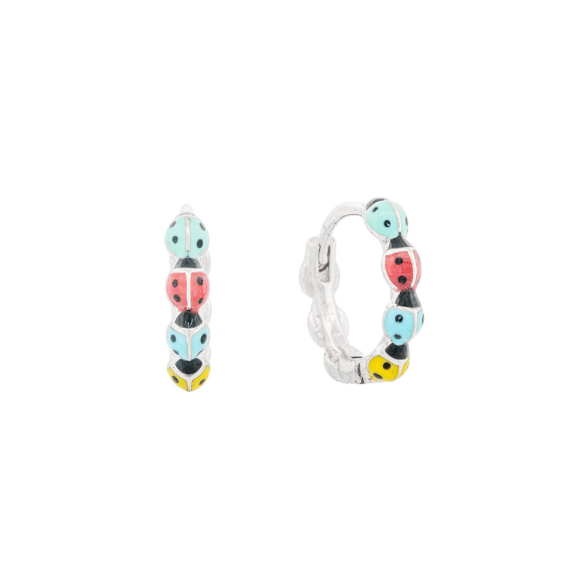 PENDIENTE ARO MARIQUITAS ESMALTE - PE6729R