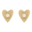 PENDIENTE CORAZON RAYADO + CZ CENTRO - PE6740CH