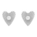 PENDIENTE CORAZON RAYADO + CZ CENTRO - PE6740R