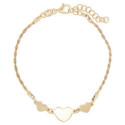 P. 3 CORAZONES LISO CENTRO CADENA CORDON - PU5870CH