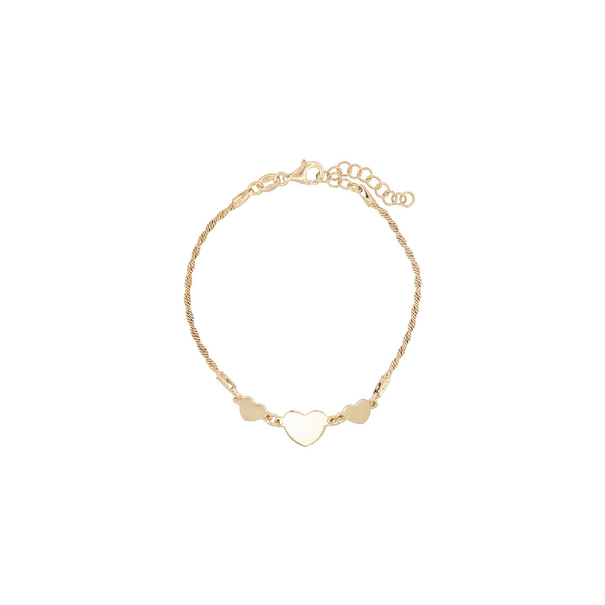 P. 3 CORAZONES LISO CENTRO CADENA CORDON - PU5870CH