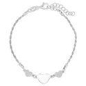 P. 3 CORAZONES LISO CENTRO CADENA CORDON - PU5870R