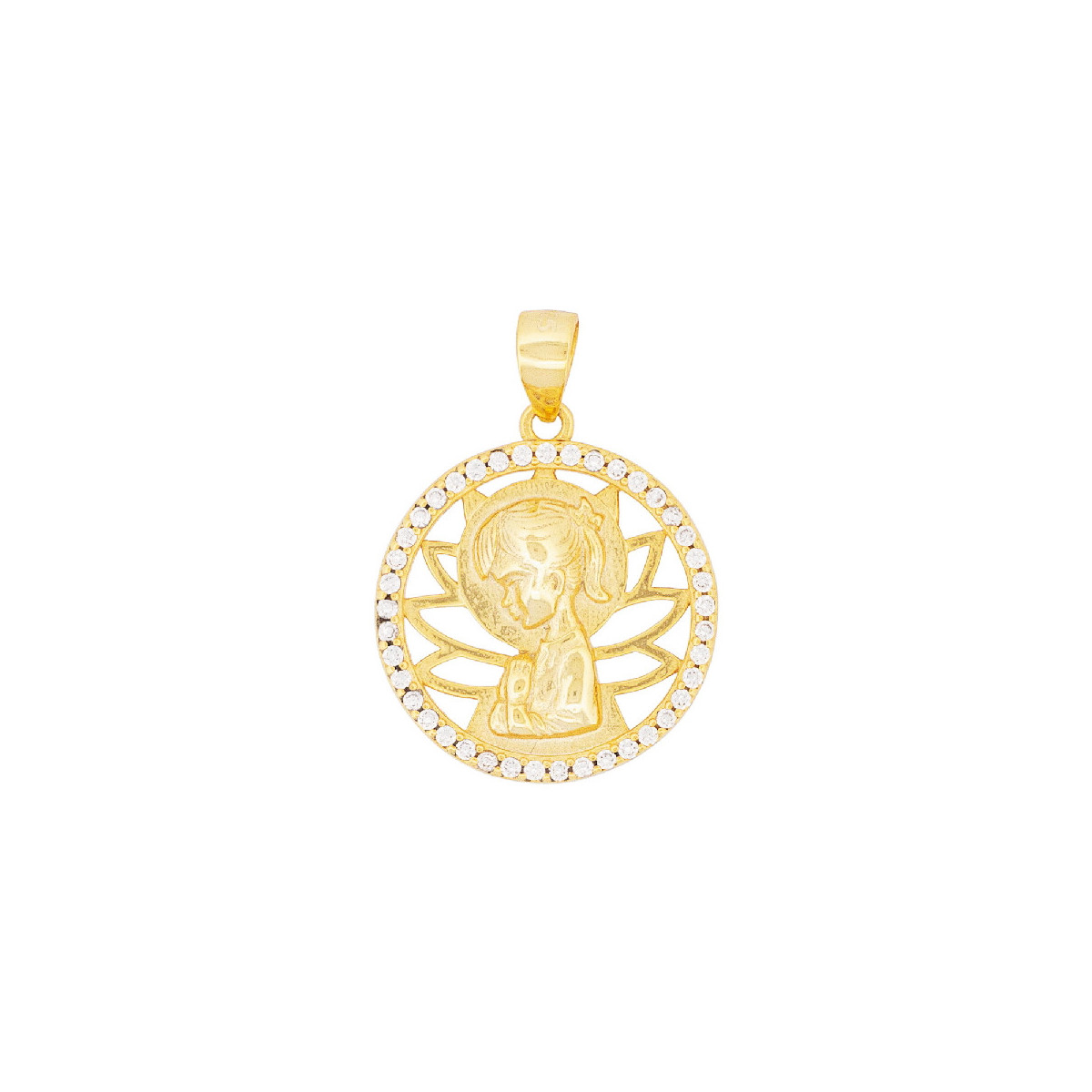 C. REDONDO 18 MM BORDE CZ VIRGEN NIÑA - CO3006CH