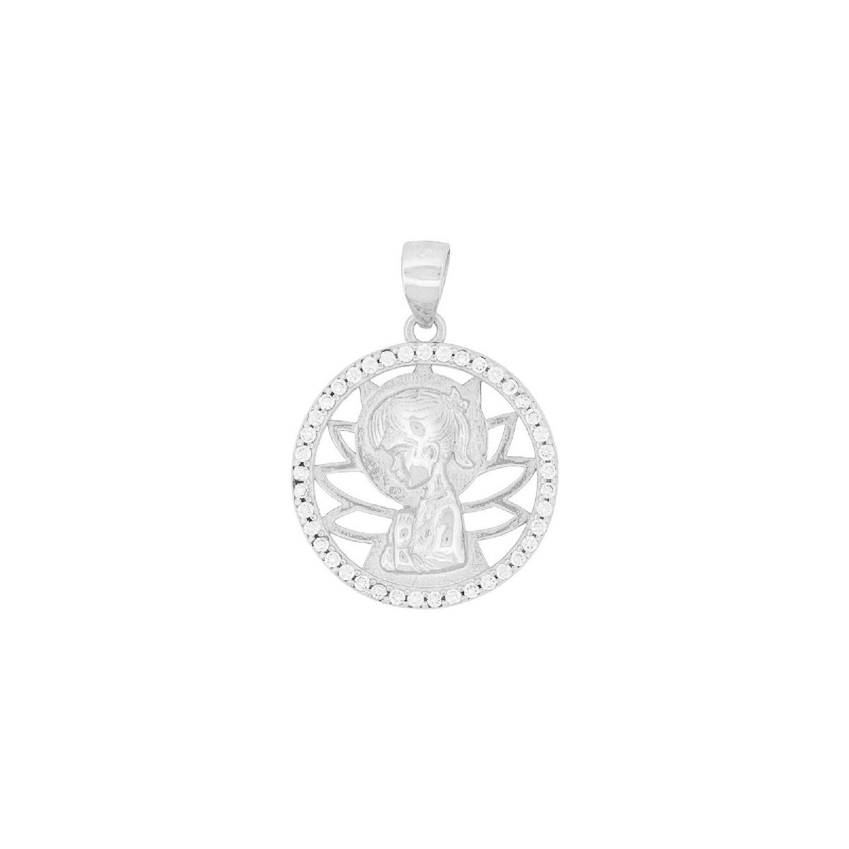 C. REDONDO 18 MM BORDE CZ VIRGEN NIÑA - CO3006R