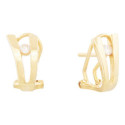 PENDIENTE 2 BARRAS LISA OMEGA CON CZ - PE6765CH