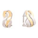 PENDIENTE OMEGA TRENZADO LISO BICOLOR - PE6766R/CH