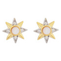 PENDIENTE ESTRELLA NACAR CENTRO + CZ - PE6768R/CH