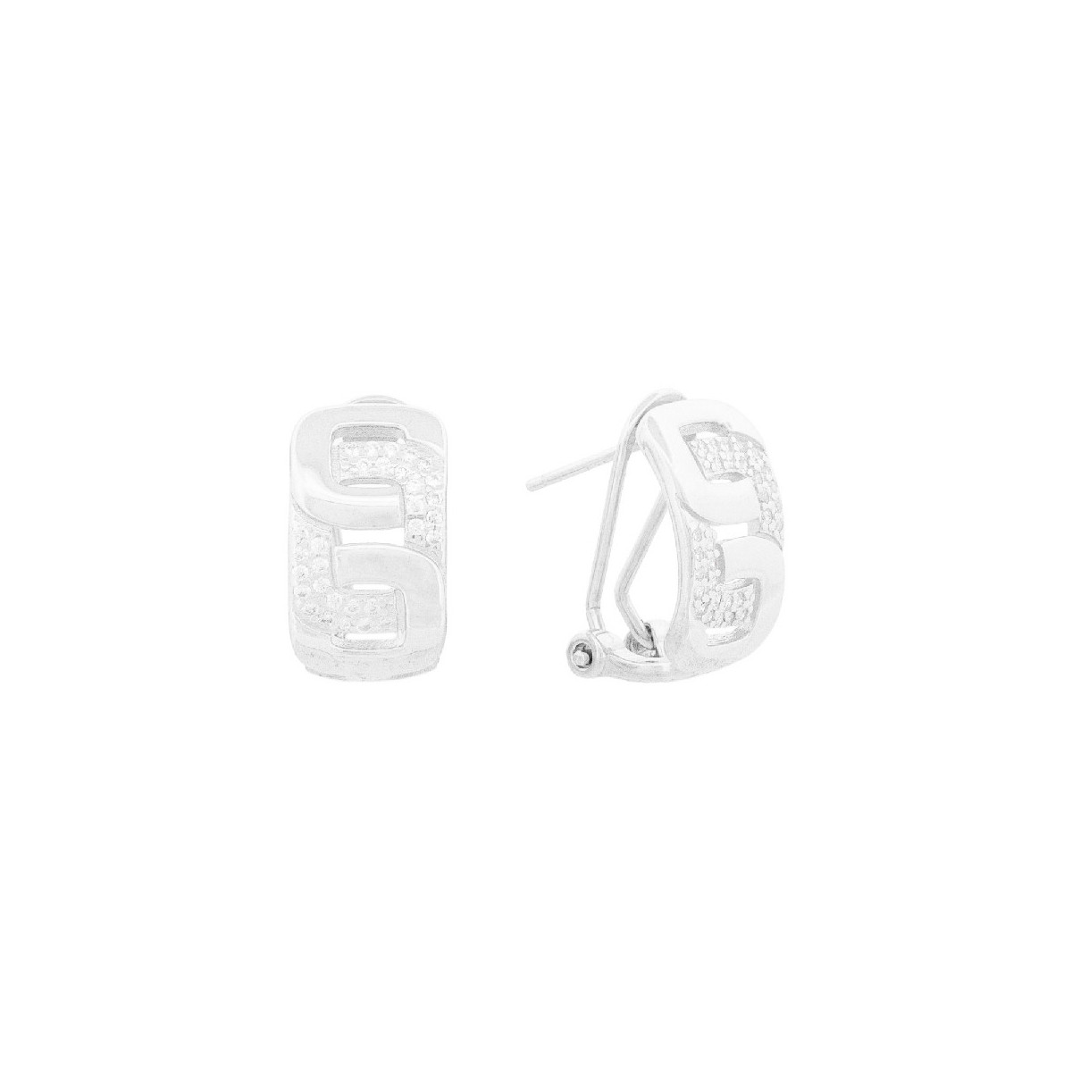 PENDIENTE OMEGA ESLABON BARBADO - PE6770R