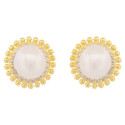 PENDIENTE PERLA BORDE CZ - PE6775CH