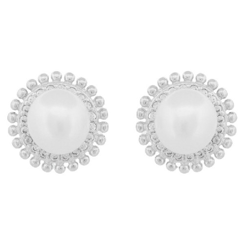 PENDIENTE PERLA BORDE CZ - PE6775R