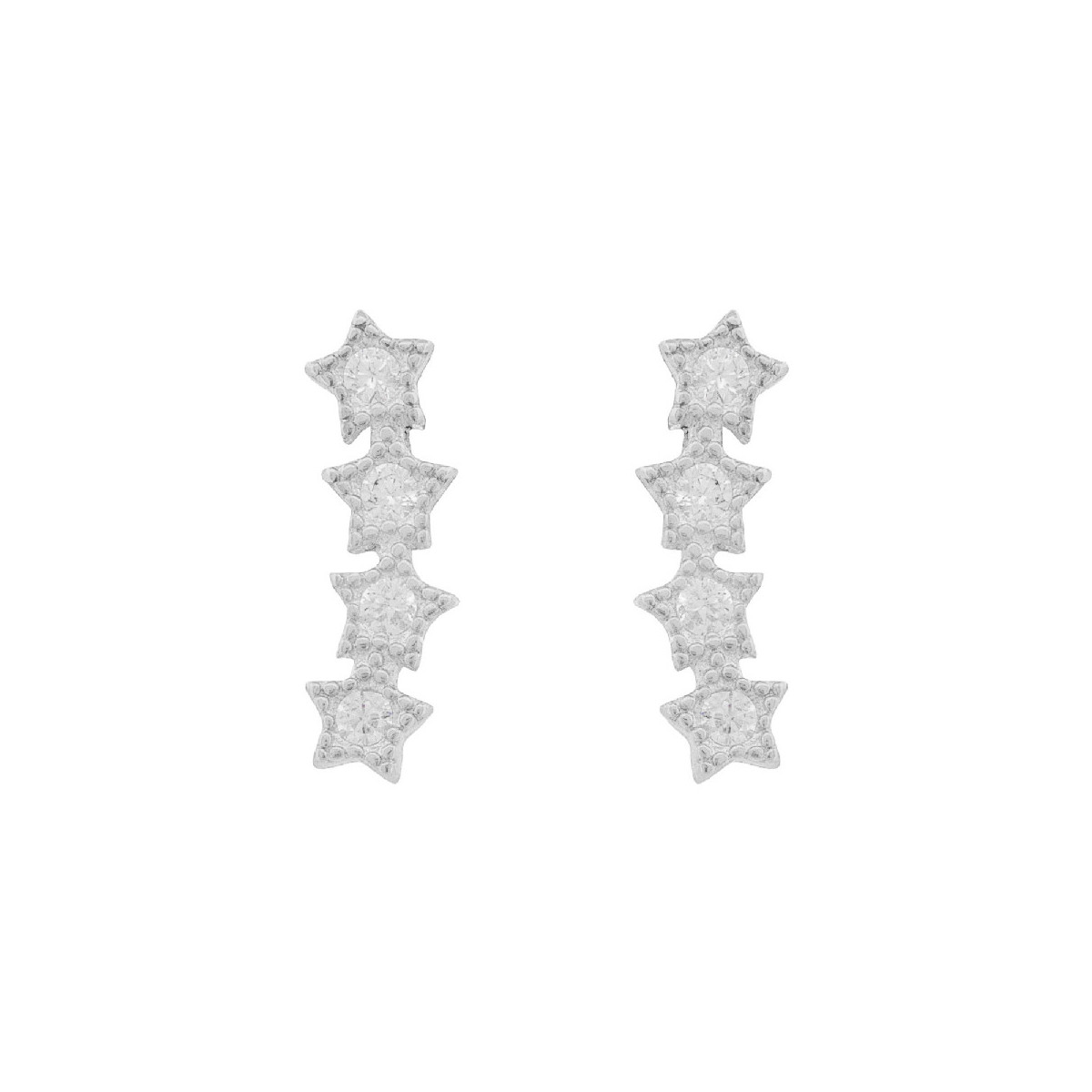 PENDIENTE 4 ESTRELLAS CZ TREPADOR - PE6752R