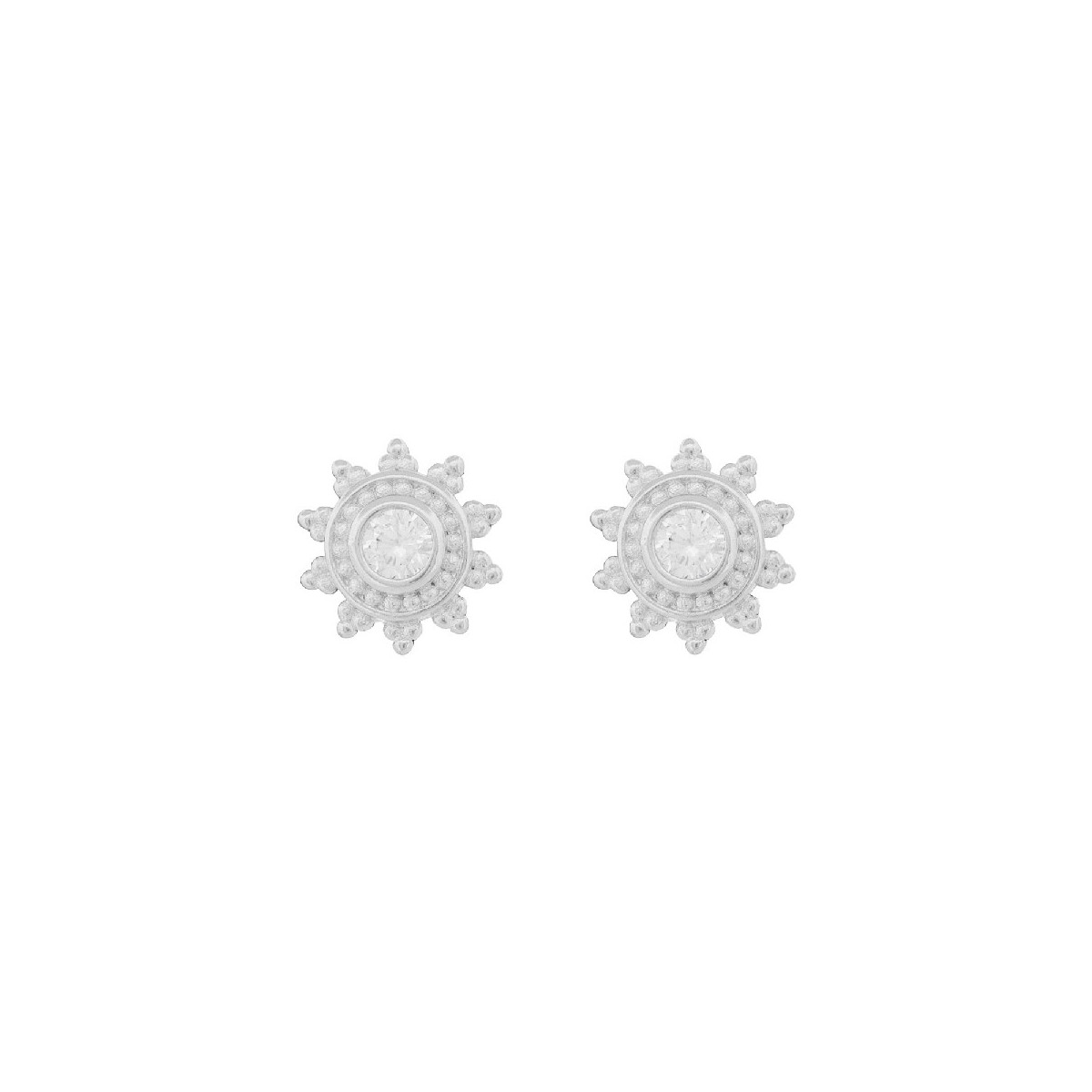 PENDIENTE REDONDO SOL CZ - PE6754R