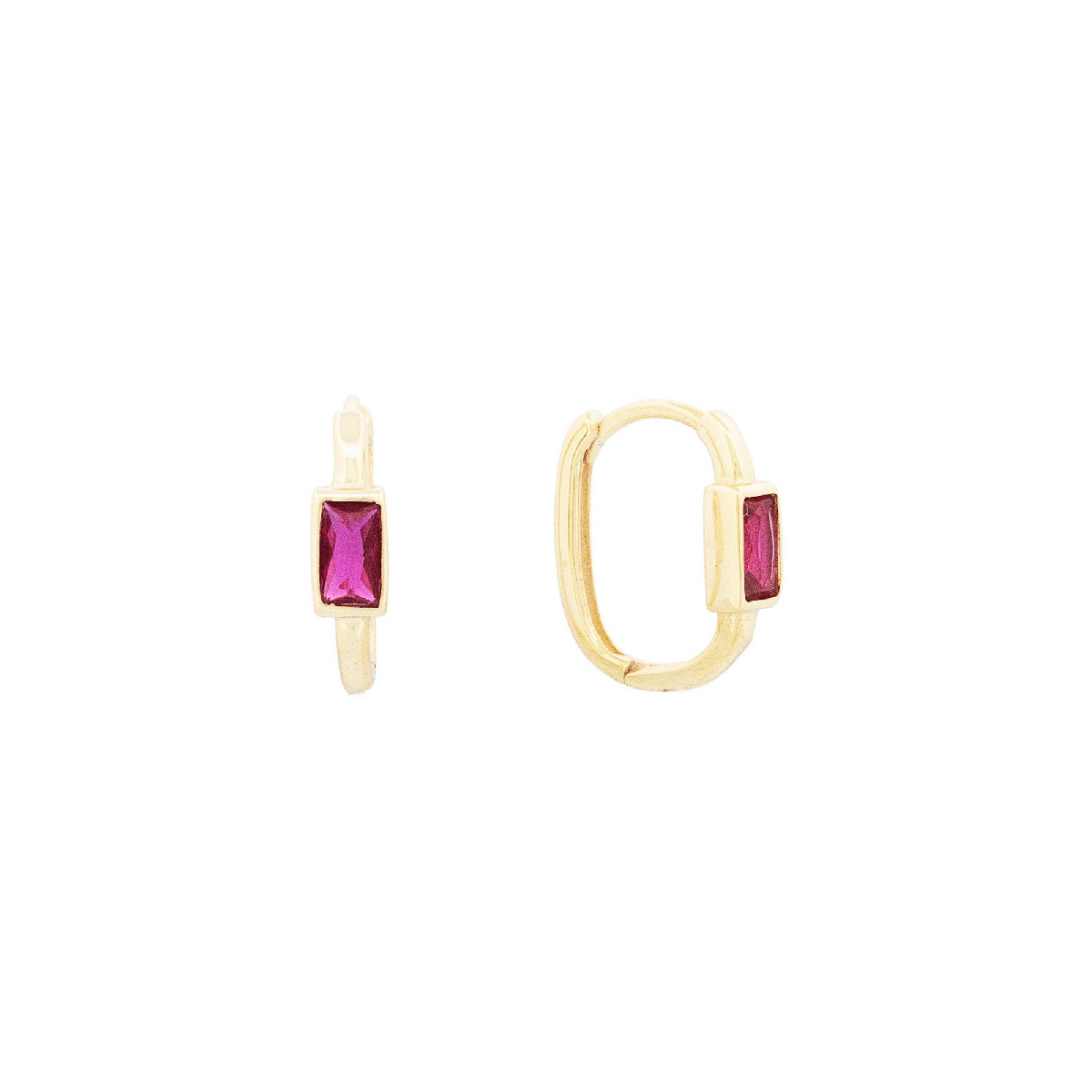 PENDIENTE ARO RECTANGULAR CON CZ RECTANG - PE6777CH/13