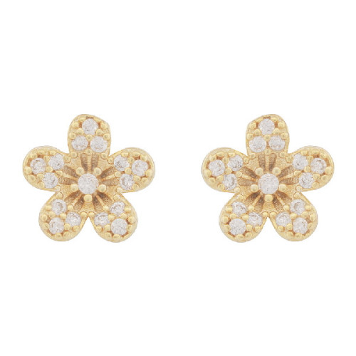 PENDIENTE FLOR 5 PETALOS CZ - PE6779CH