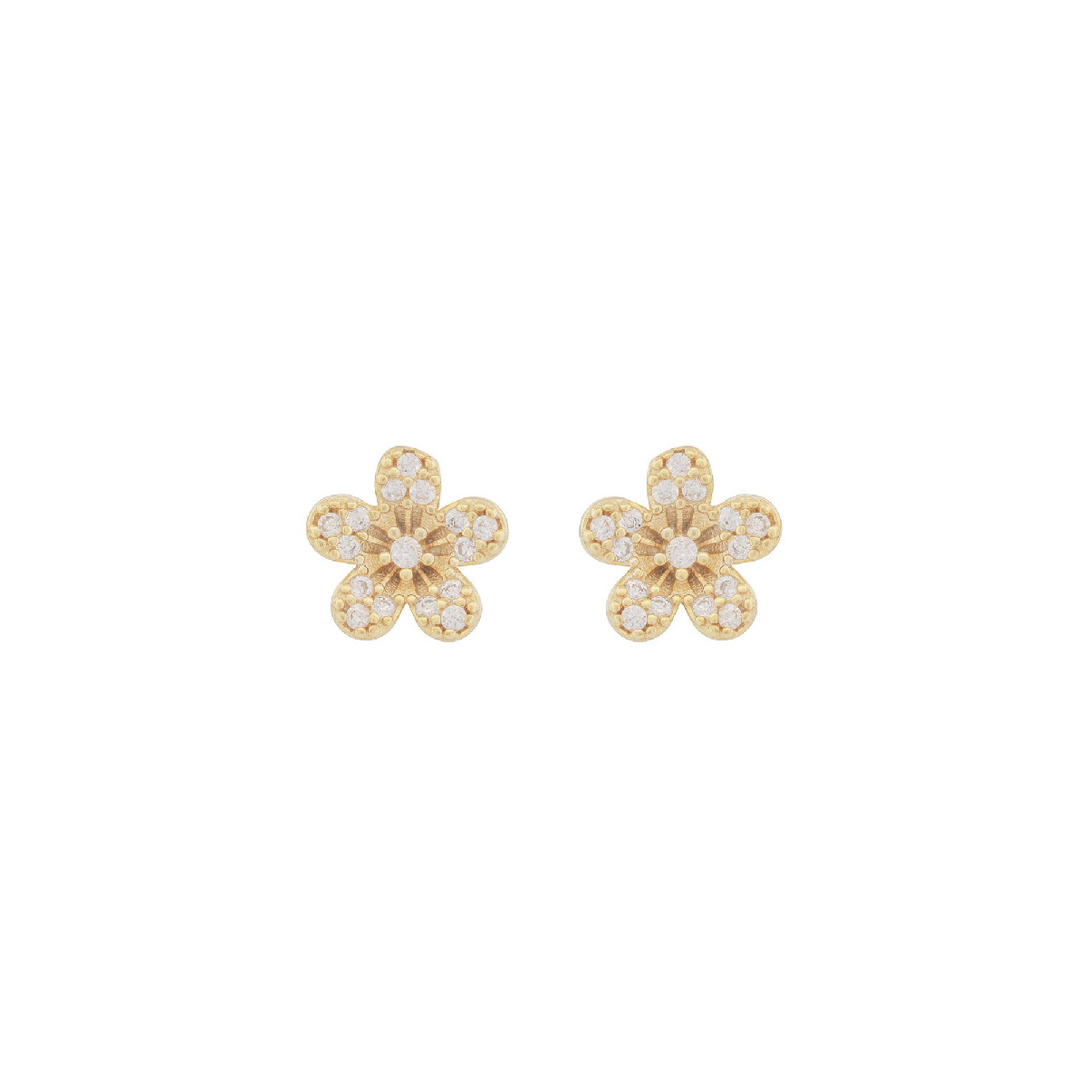 PENDIENTE FLOR 5 PETALOS CZ - PE6779CH