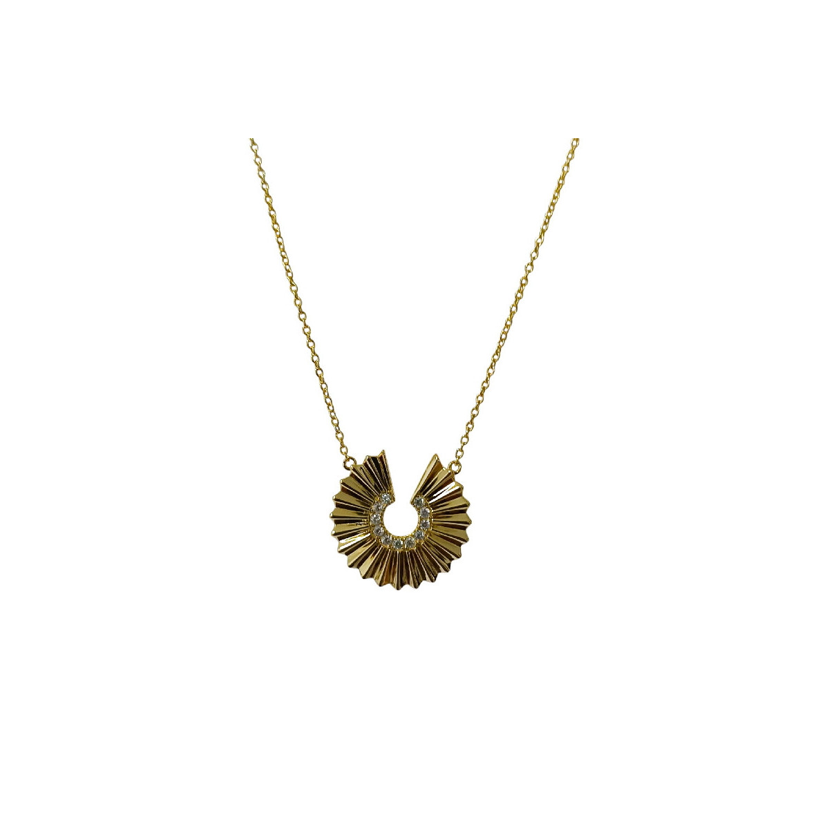 GARG. CIRCULO INCOMPLETO RAYAS CZ - GA1940CH