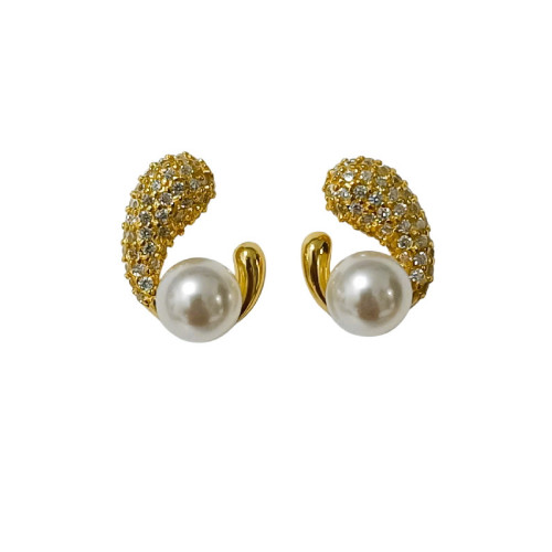 PEND. PERLA CON BORDE LISO Y CZ - PE6906CH